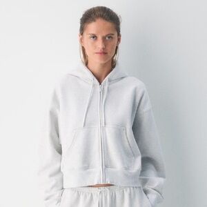 Aritzia TNA Cozy Boyfriend Zip Up